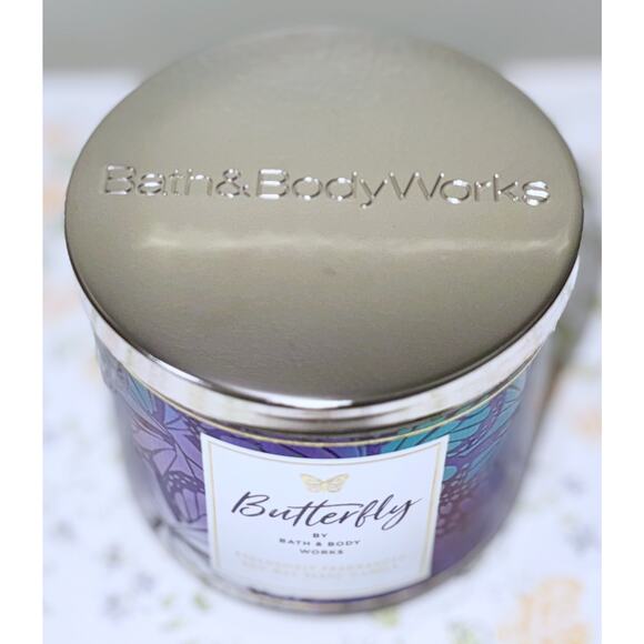 Bath & Body Works Butterfly Large 3-Wick Scented Candle 14.5oz - Picture 3 of 5